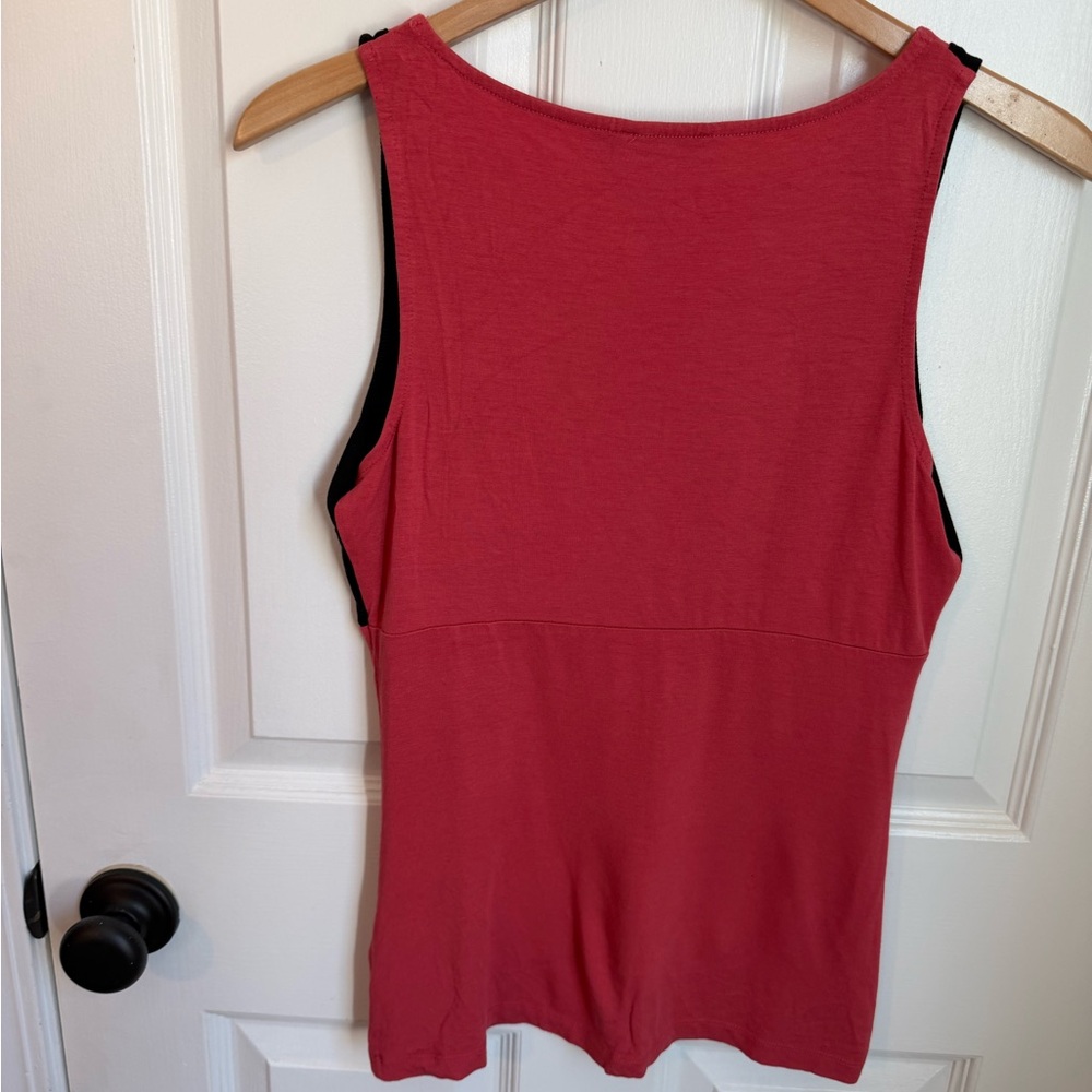 🍂 5/$25 Color-blocked Deep V-neck Sleeveless Top - Raspberry - Picture 8 of 10